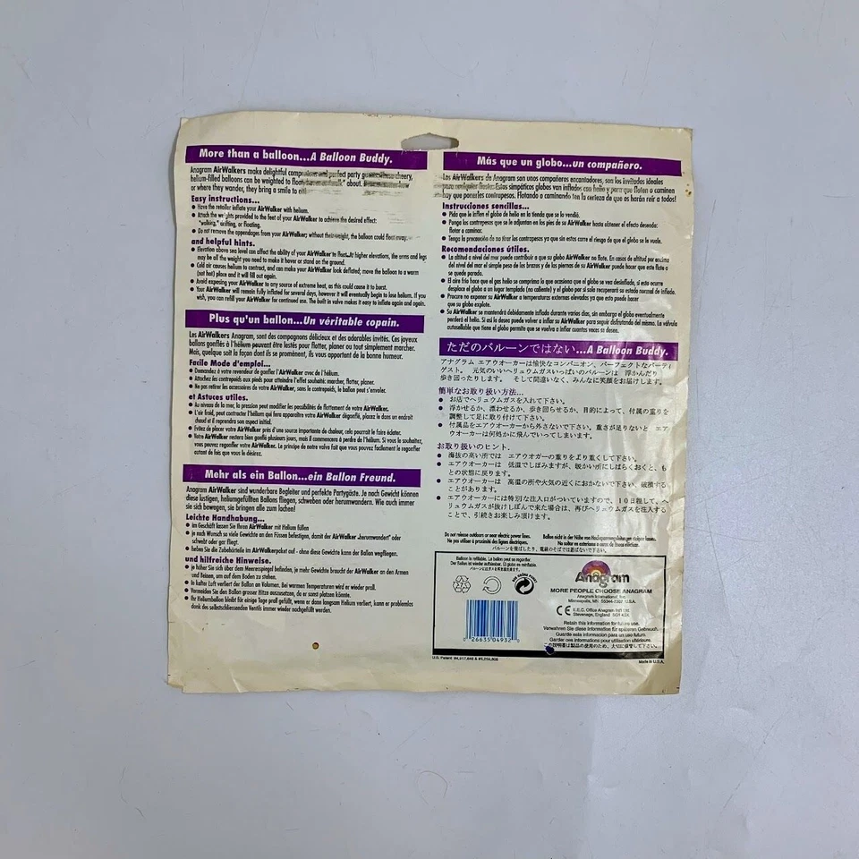 Globos de celebración Anagrama vintage remache The Robot Airwalker (lote de 3) Foto 2 de 4