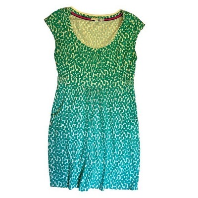 Boden Green & White Sleeveless Dress Size 10 Round Neck Knee Length w/  Pockets | eBay