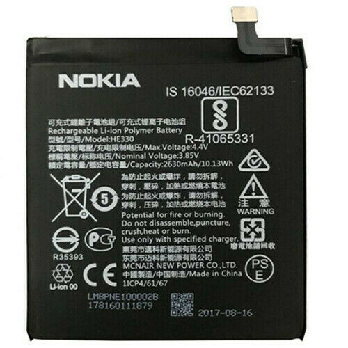 Nokia Batteria originale HE330 per Nokia 3 2360mAh Pila Litio Nuova Bulk - Foto 1 di 1