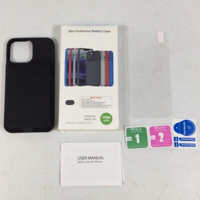 GBVHDR BTC-16S Black Slim Protective Battery Case For iPhone 13 Pro Max