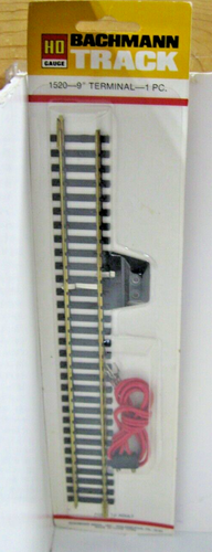 Bachmann HO Scale #1520 9" Straight Terminal w/Wire NEW