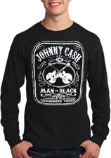 JOHNNY CASH PUNK ROCK Men's Black Long Sleeve