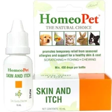 HomeoPet Skin and Itch for Dogs Cats & Other Pets, 15 ML Per Bottle EXP 03/2026