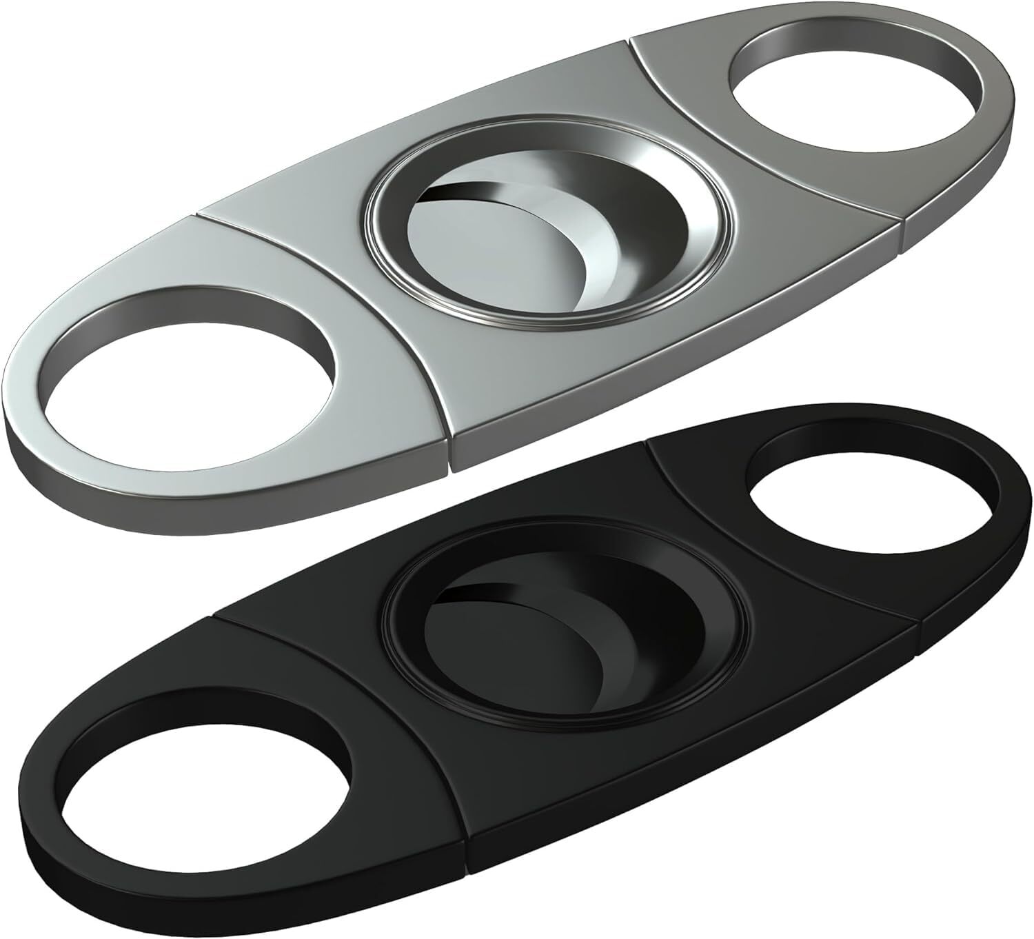 Nylea 2-Pack Premium Guillotine Cigar Cutters for Men - Sharp Stainless Steel Blades