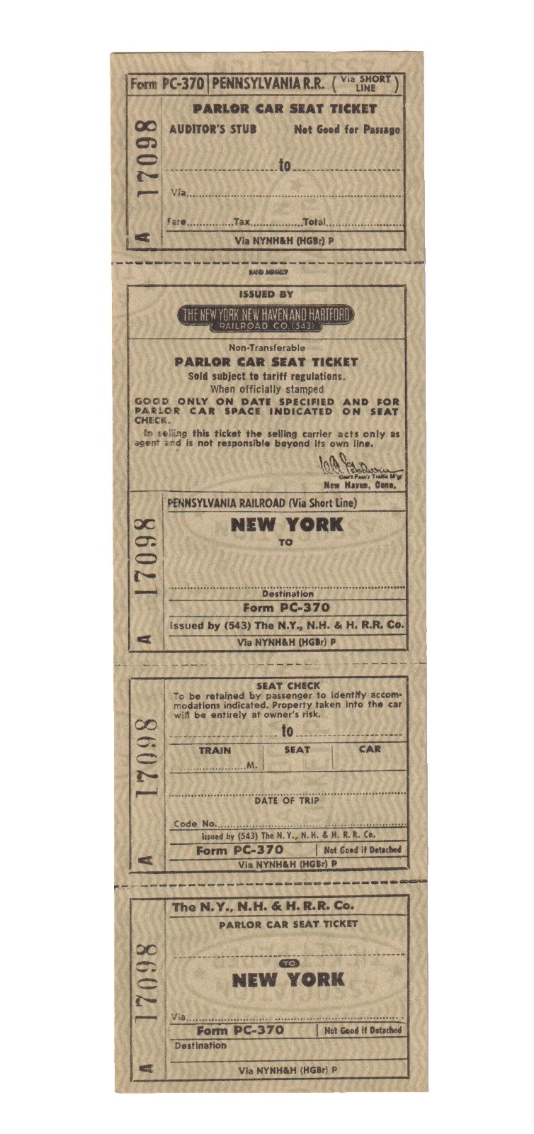 1950 Collectible Railroad Passes & Tickets