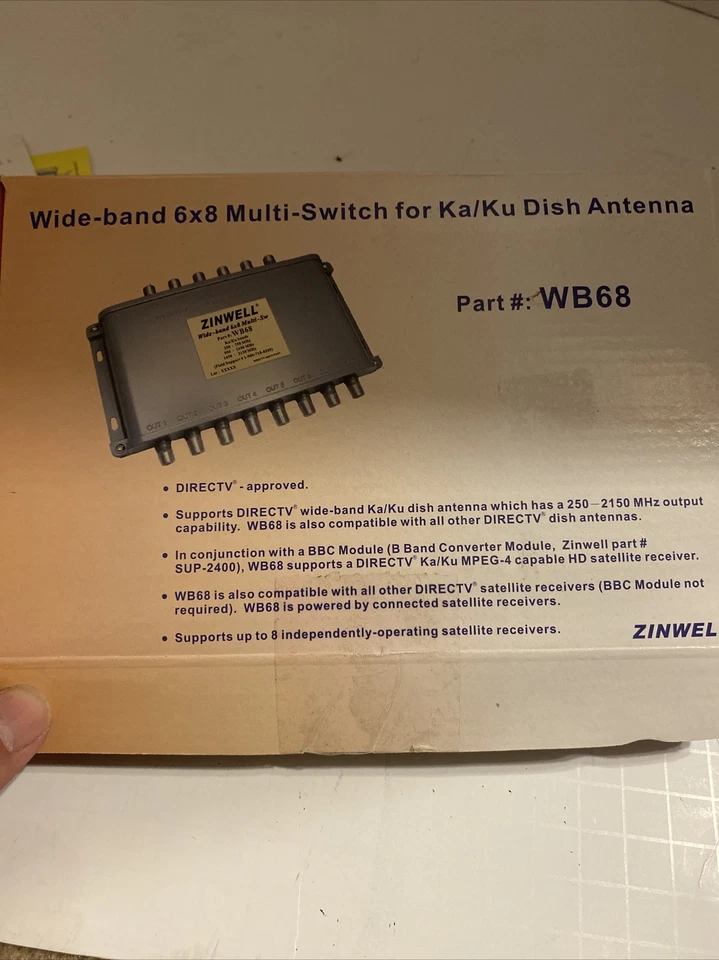 Zinwell WB68 | Wide-Band 6x8 Multi-Switch for Ka/Ku Dish Antenna | 6 In 8 Out - Image 4 of 4