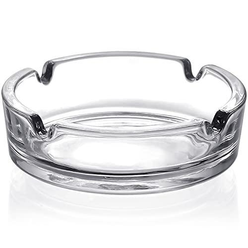 XAJH Glass Ashtrays for Cigarettes, Round Ash Tray for Home, Outdoor
