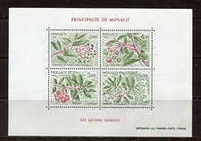 MONACO 1986, ARBUTUS TREE LIFE CYCLE, Scott 1559 S/S, MNH