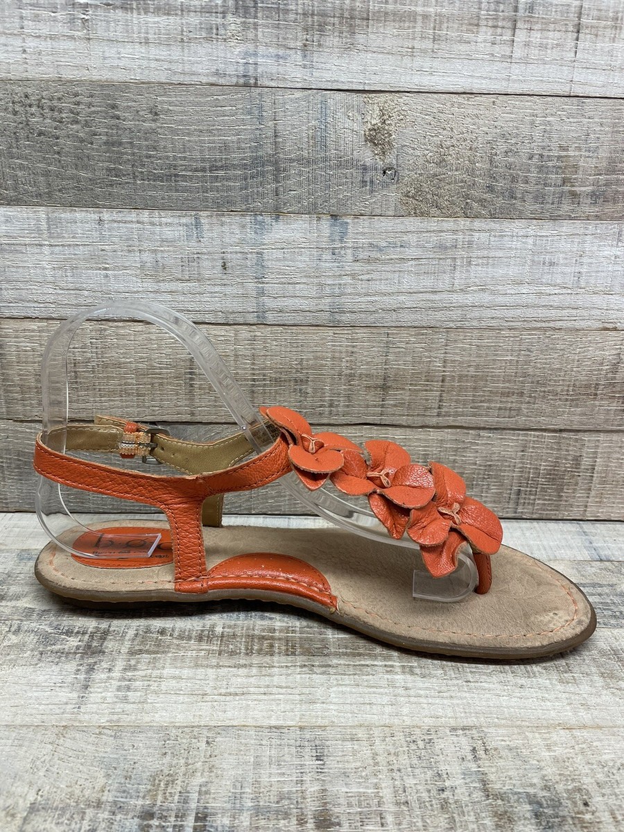 サンダル・ミュール CAREL Flower Sandals - Carel - Leather - Orange Flower - Orange leather platform mules | Carel Paris