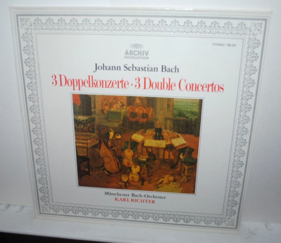 Richter, BACH: 3 DOPPELKONZERTE, LP record, Archiv Produktion, NM, W. GERMANY