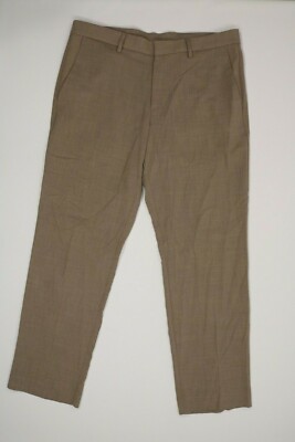 Mens Perry Ellis Gray Dress Pants 34x30 EUC