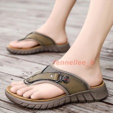 Men's Flip Flops Slippers Summer Outdoor Thick Soled Beach Shoes Sandals Shoes