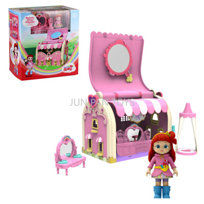 Rainbow Ruby Beauty Shop Playset Complete Beauty Salon Figures Girls Doll Toys