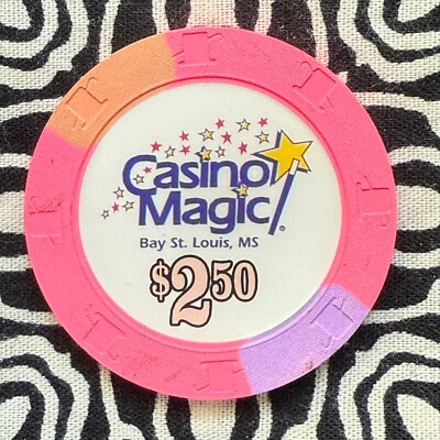 Casino Magic $2.50 Bay St. Louis, Mississippi Poker Gaming Casino Chip B34