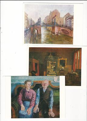 9/575 AK MINI LOT SAMMLUNG ungelaufen OTTO NAGEL EMANUEL DE WITTE OTTO DIX