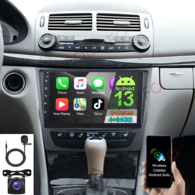 For Mercedes-Benz E-W211 CLS-W219 9'' Android 13 4+64GB Car Stereo GPS Radio WiFi