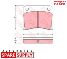 BRAKE PAD SET, DISC BRAKE FOR AC ASTON MARTIN DAIMLER TRW GDB557