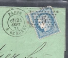 + VERY NICE LETTER WITH OBLIT STAR 5 / RUE DE BONDY / INDEX 13 / XA70