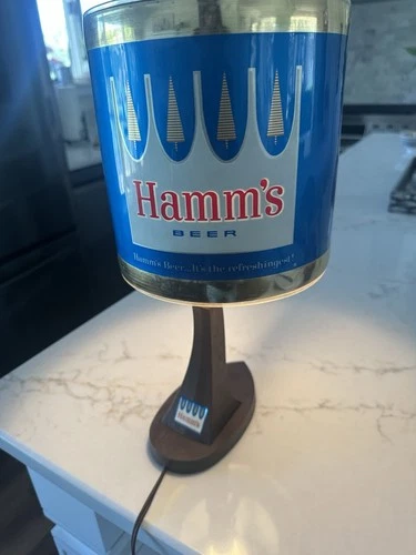 RARE Vintage Hamm’s Beer Rotating Beer Lamp Or Wall Sconce 1960