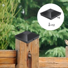 Tappo Per Palo Zincato Piatto Hartford – 5 1/2 X 1 1/2 Pollici, Per Giardino - 5
