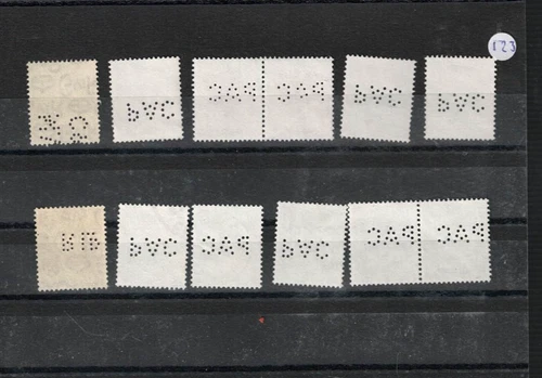 Lot PERFINS, England, Welt  Weit oo