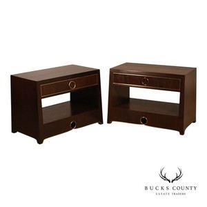 Classic Modern Pair Of Single Drawer Nightstands