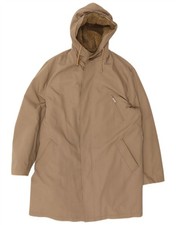 Vintage Mens Hooded Parka Jacket UK 40 Large Beige AU01