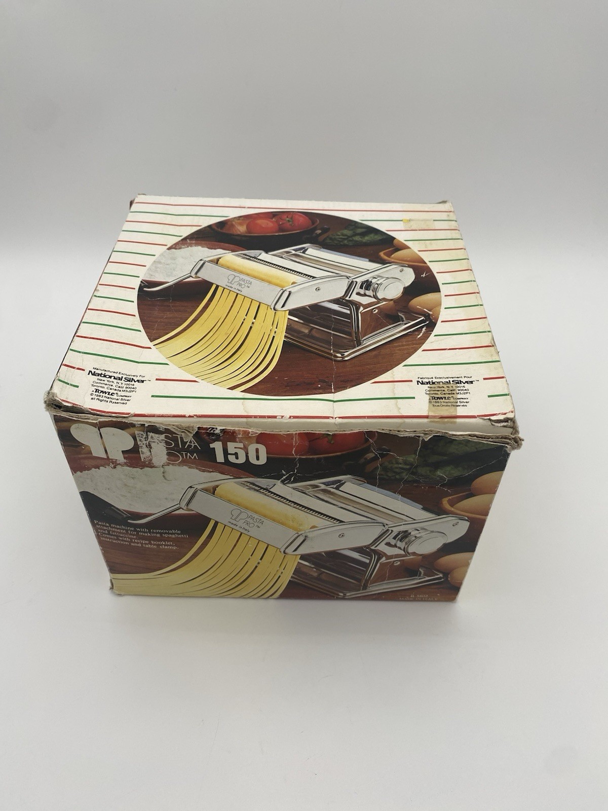 Pasta Pro 150 Pasta Machine w/ Spaghetti & Fettucine Attachment - VTG 1983