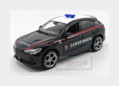 1:24 Burago Alfa Romeo Stelvio Carabinieri 2017 Blue White BU01272-STELVIO Model - Bild 1 von 2