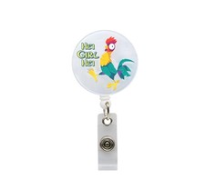 HEI Girl Nurse Badge Reel Retractable ID Holder, Funny Chicken Clip Doctor RN
