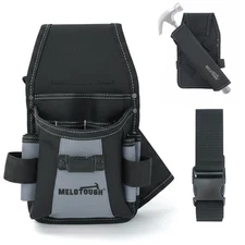 14 Pockets Small Tool Pouch with Belt,Electrician Tool Pouch, Detachable Hamm...