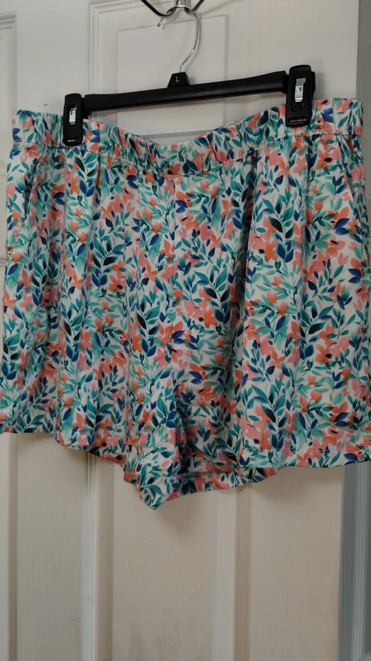 Шорты Caribbean Joe с высокой талией и цветочным принтом, размер 16 - Изображение 3 из 4