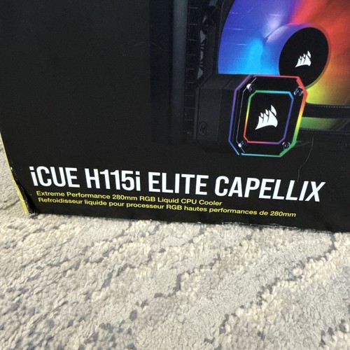 Corsair iCUE H115i Elite Capellix Black USB 280mm RGB Liquid CPU Cooler (New) - Afbeelding 2 van 12