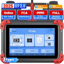 XTOOL D7 Full System Bidirectional OBD2 Scanner ECU Coding 36+ Services AUTO VIN