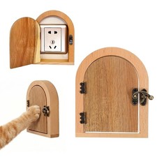1 Pack Fairy Door Outlet Cover Plate No-Drill Decorative Wood Outlet Covers Wall