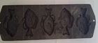 Vintage Lodge USA Cast Iron Fish Shape Mold 5PP2 Cornbread Muffin Pan
