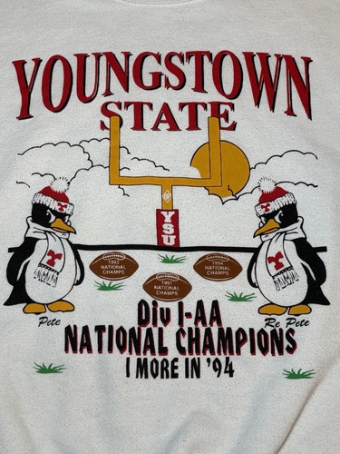 Vintage Youngstown State Penguins National Champions 1 More In '94 Sweatshirt Gr. L - Bild 2 von 14