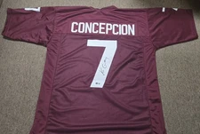 KC Concepcion Signed Maroon Jersey Beckett W Auto Texas A&M Aggies Football