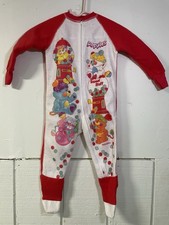 Vintage Popples Kids Sweet Stuff Sleeper Footy Pajamas SEARS RARE