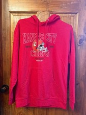 Kansas City Chiefs Mitchell  Ness Hoodie Mens Large Red NFL Pullover