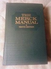 The Merck Manual 1961 Vintage Tabbed Medical Book 10th Edition Hardcover