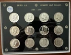 12 Kennedy Silver Half Dollars in Capital Plastics. All GEM Premium Quality WOW!