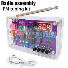 DIY FM Radio Electronic Kit Adjustable Frequency 87-108MHz Digital Display US