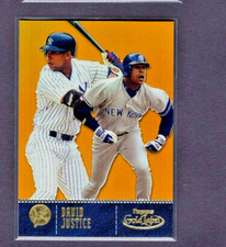 2001 TOPPS GOLD LABEL CLASS 3 GOLD REFRACTOR MISSING SERIAL #24 DAVID JUSTICE NM
