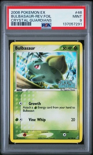 2006 POKEMON EX CRYSTAL GUARDIANS #46 BULBASAUR-REVERSE FOIL PSA 9