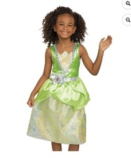 Disney Princess Tiana Dress, Delux Halloween Dress Up Costume Girls 4-6 NEW