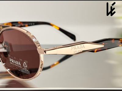 PRADA SPR65Z 55-20-140 Oval Metal Women's Sunglasses – Authentic