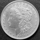 1921 MORGAN SILVER DOLLAR 90% Silver    -    AU+/UNC     -                 #5643