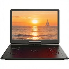 BOIFUN 15,7" Tragbarer DVD-Player für Kinder im Auto mit 14,1" Schwenkbildschirm