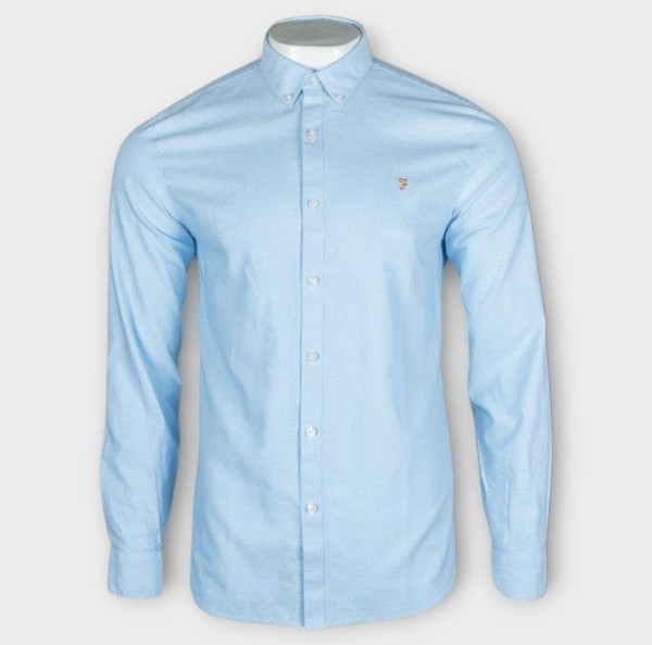 Men Farah Shirt Blue L